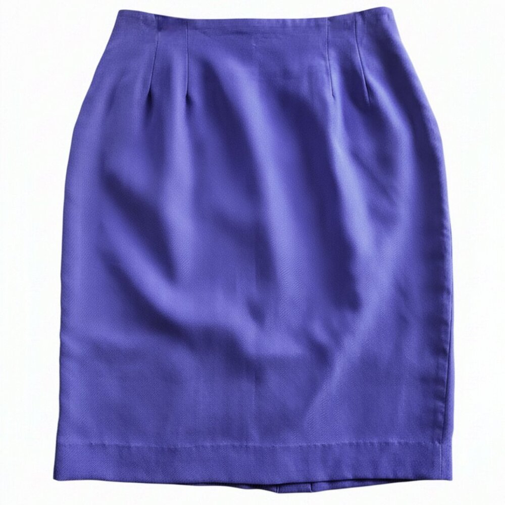 Violet Purple High Waist Silk Skirt - Size 4